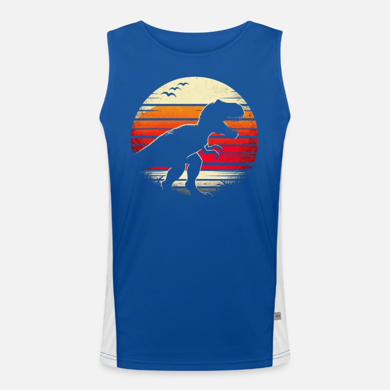 Dinosaur T-Rex Retro Vintage Dinosaur Lovers Gift Men's Functional Contrast Tank Top 