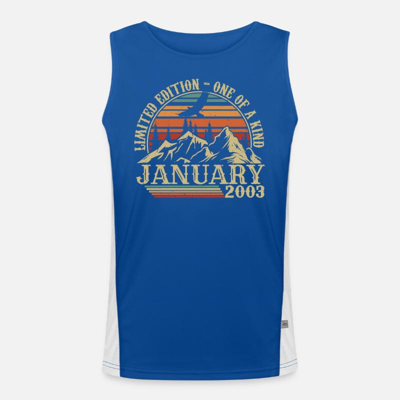 Januar 2003 - Januar 2003 Geburtstagsgeschenk Funktionelles Kontrast-Tank Top für Männer 