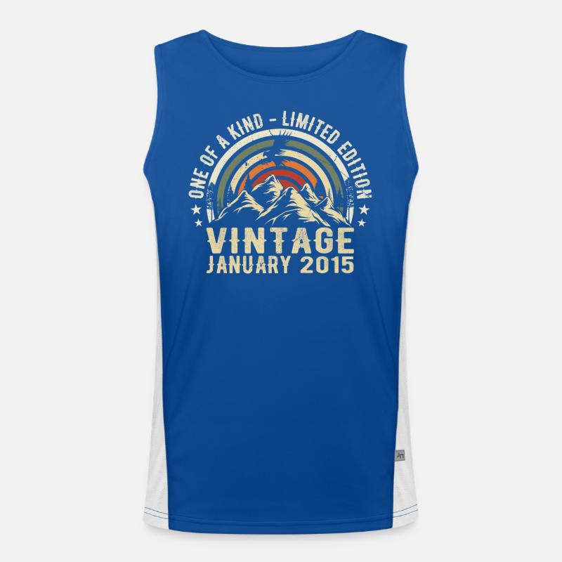 Januar 2015 Geburtstagsgeschenk - Original 10 Jahre Funktionelles Kontrast-Tank Top für Männer 