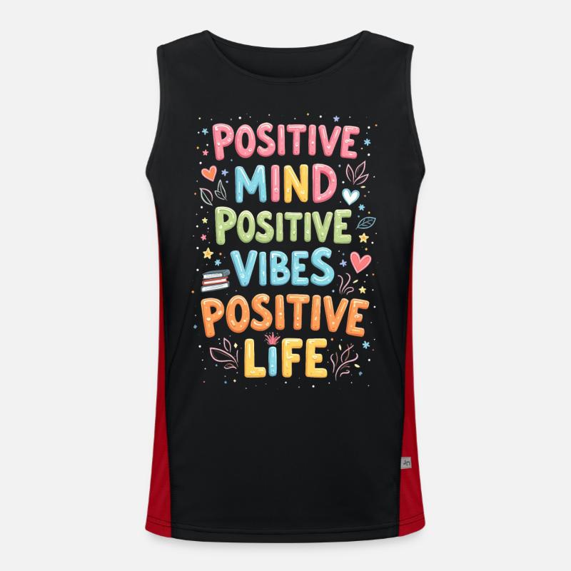 positivitet - Funksjonell kontrast-singlet for menn  - svart/rød