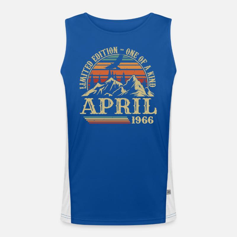 Best Birthday Gift April 1966 Men's Functional Contrast Tank Top 