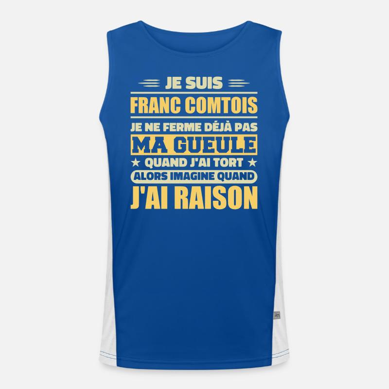 Franc comtois Ich halte meinen Mund nicht zu frank comté Funktionelles Kontrast-Tank Top für Männer 