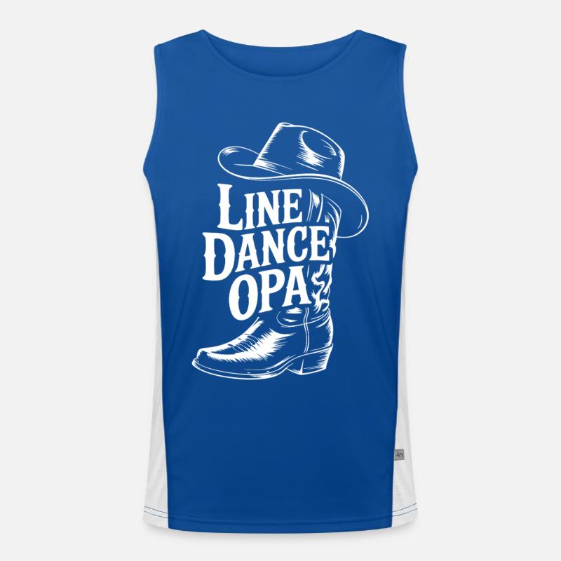 Line Dance Ops Western Boot Tee Funktionelles Kontrast-Tank Top für Männer 