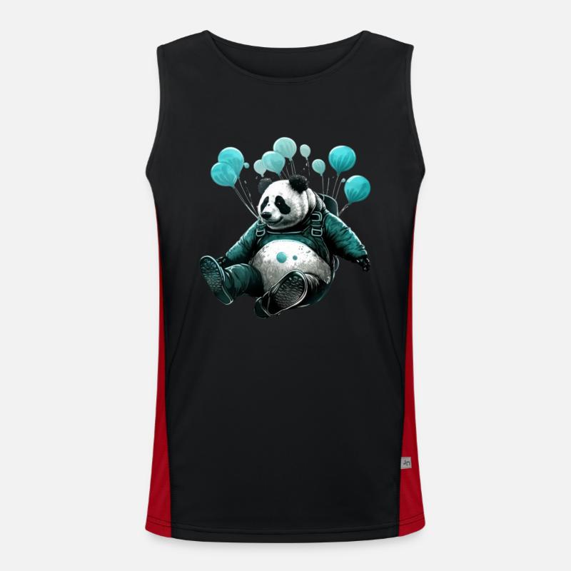 Skydiving Panda Men's Functional Contrast Tank Top 