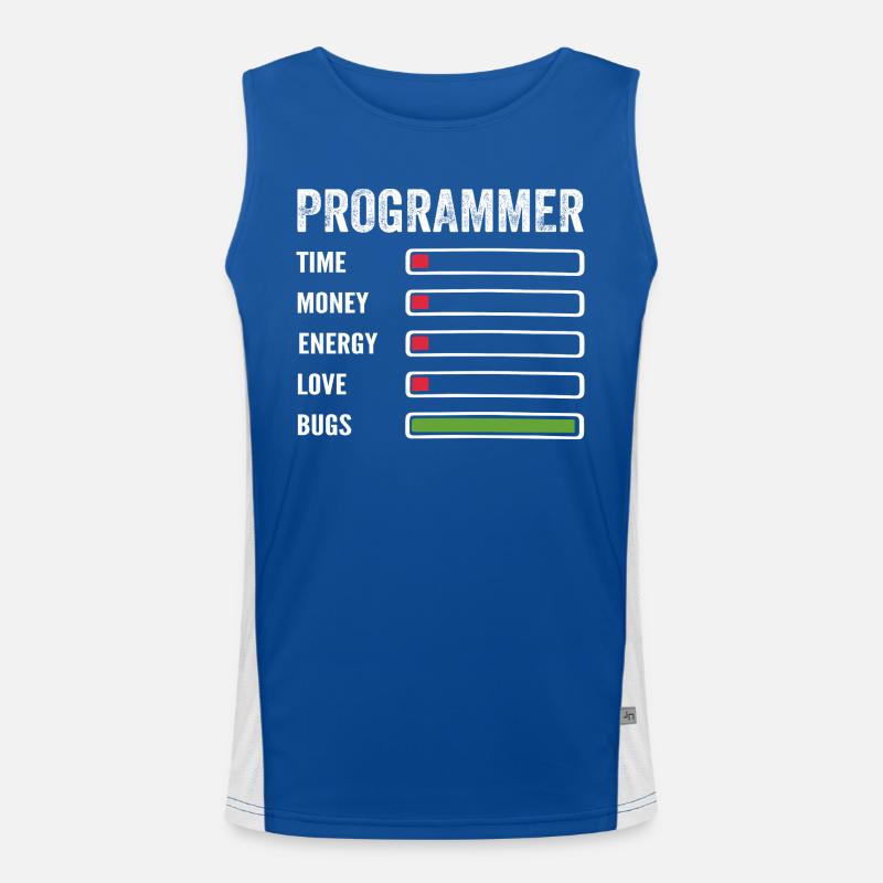 Entwickler Humor Programmierer Programmierer Programmierer Funktionelles Kontrast-Tank Top für Männer 