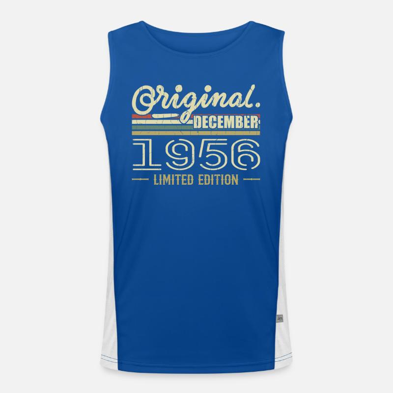 Dezember 1956 Geburtstag Dezember 1956 Dezember Funktionelles Kontrast-Tank Top für Männer 