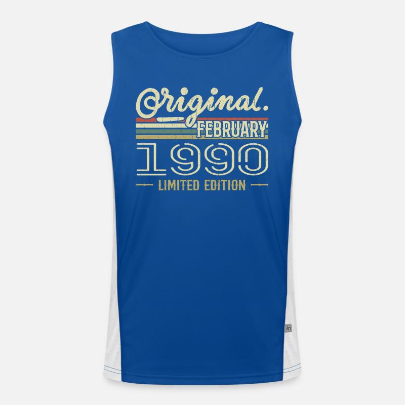 February 1990 Gift - February 1990 Birthday Men's Functional Contrast Tank Top 