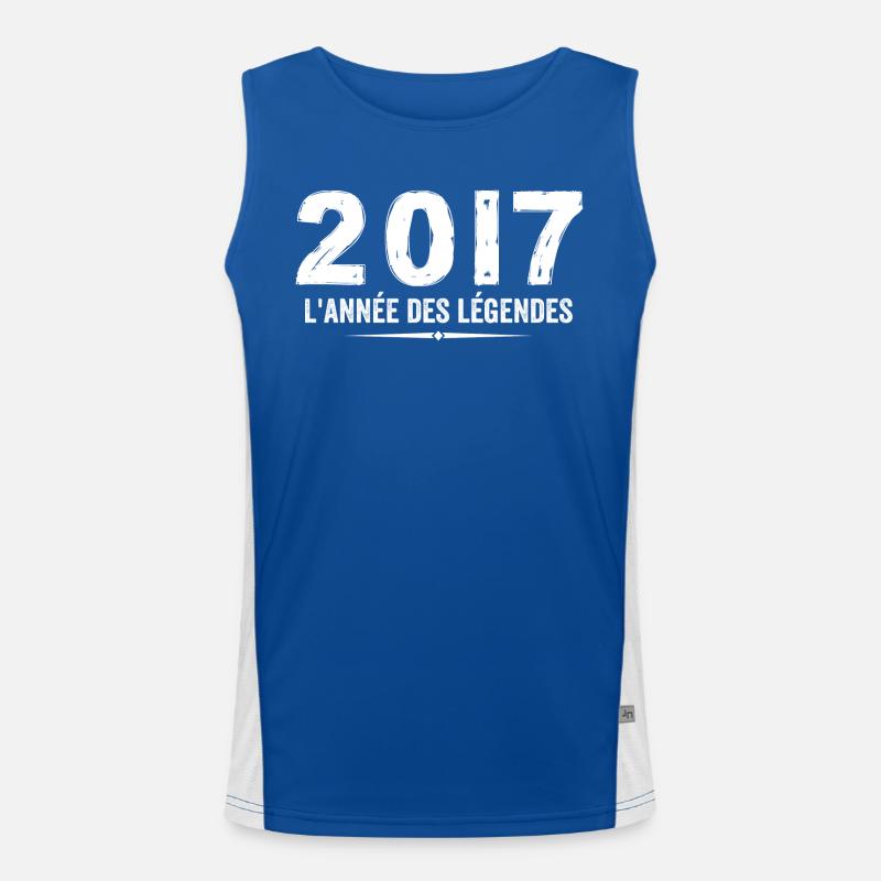 2017 année des legéndes - Cadeau Anniversaire 2017 Débardeur respirant contrasté Homme 