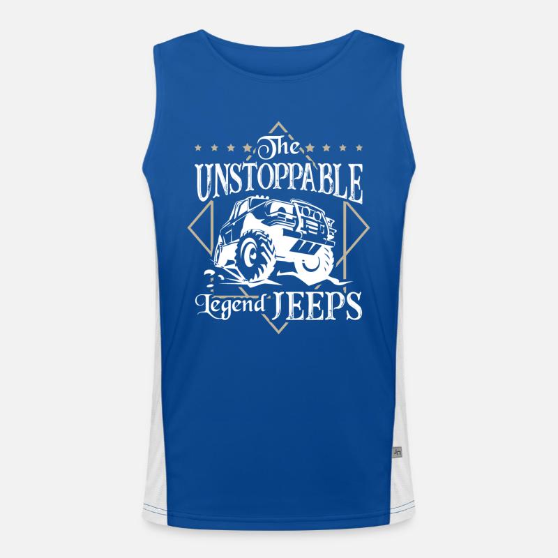 The Unstoppable Legend Jeeps Men's Functional Contrast Tank Top 