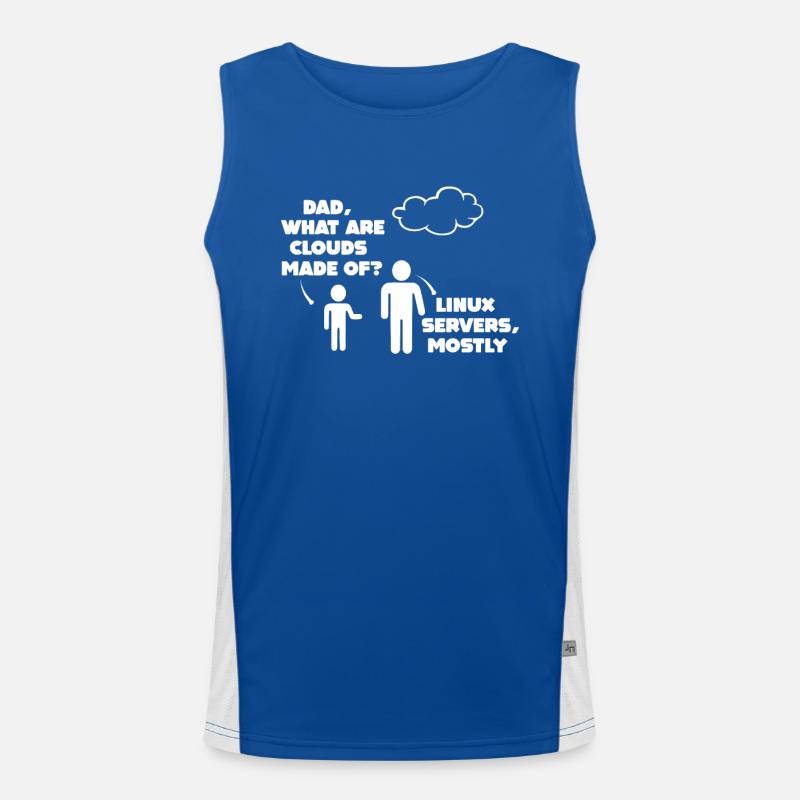 Funny Cloud Computing Papa Und Sohn Funktionelles Kontrast-Tank Top für Männer 