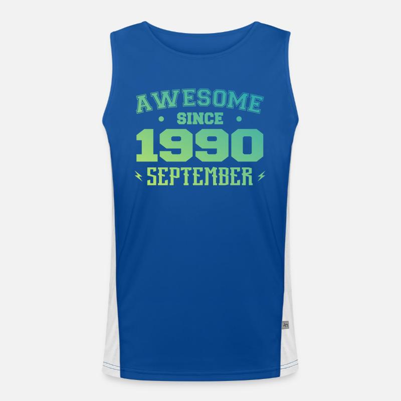 September 1990 Geburtstagsgeschenk September 1990 Funktionelles Kontrast-Tank Top für Männer 