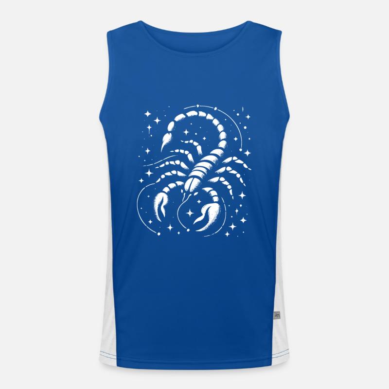 Zodiac sign Scorpio - design for real fighters Men's Functional Contrast Tank Top 