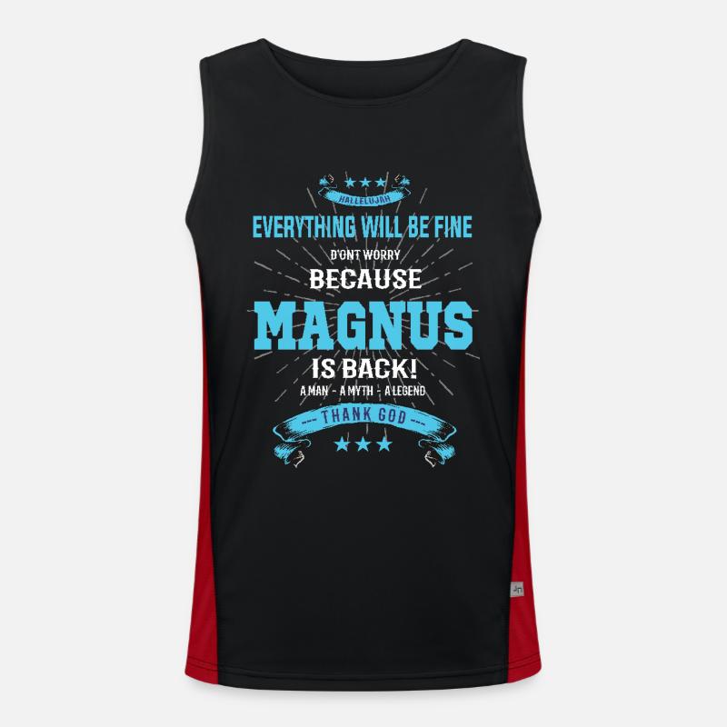 Everything will be fine Magnus Is back Funktionelles Kontrast-Tank Top für Männer 