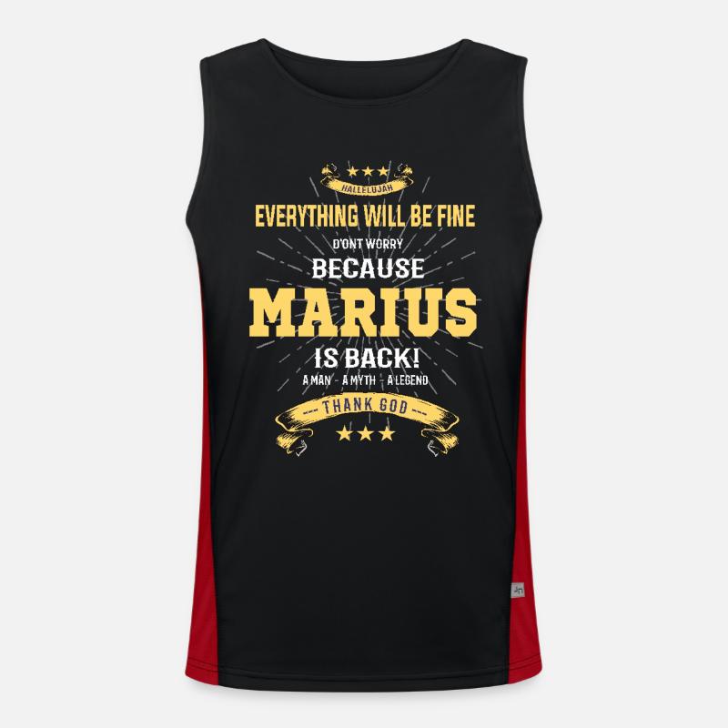 Everything will be fine Marius Is back Men's Functional Contrast Tank Top 