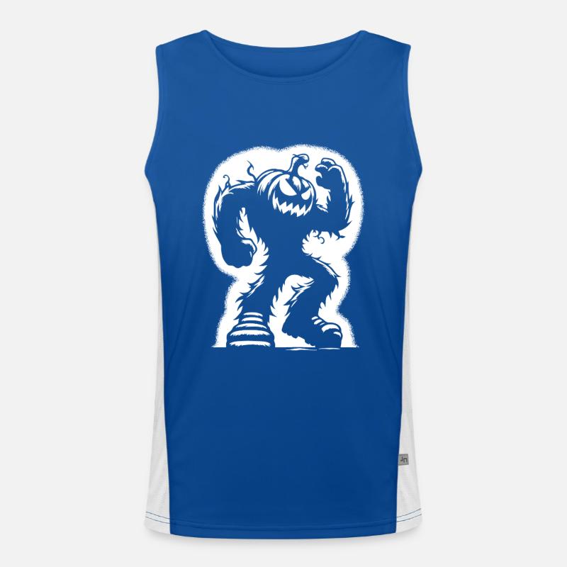 Halloween – Monster Pumpkin Alert! Men's Functional Contrast Tank Top 