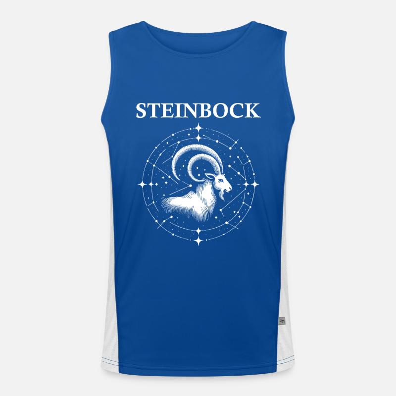 Das coole Sternzeichen Steinbock Design Funktionelles Kontrast-Tank Top für Männer 