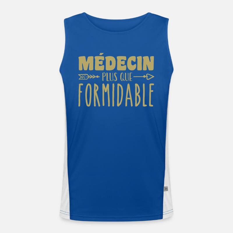 Médecin plus que formidable Débardeur respirant contrasté Homme 