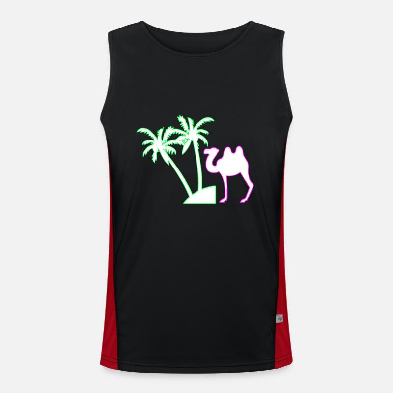 Kamel Funktionelles Kontrast-Tank Top für Männer 