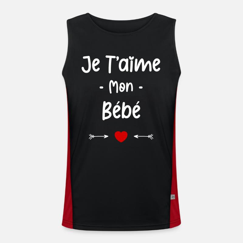 je t'aime mon Bébé Débardeur respirant contrasté Homme 