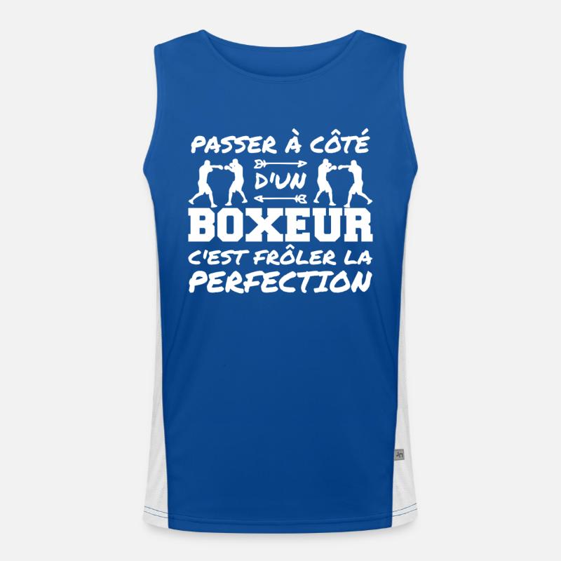 Perfektion Boxer Humor Boxer Mann Funktionelles Kontrast-Tank Top für Männer 