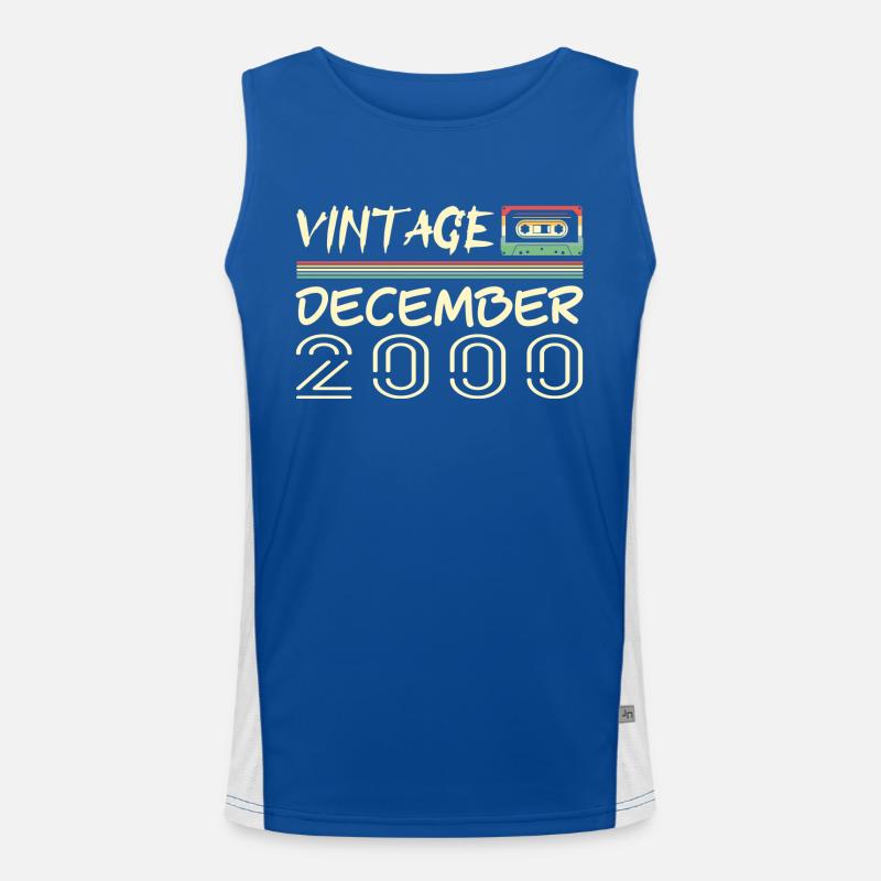 2000 Dezember 2000 Jubiläum Dezember 2000 Funktionelles Kontrast-Tank Top für Männer 