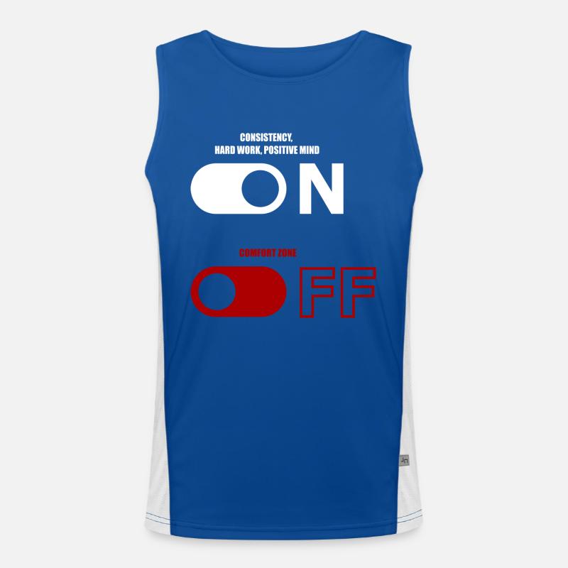 état d’ activé, zone de confort désactivée Débardeur respirant contrasté Homme 