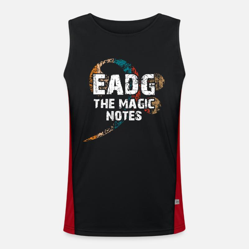 EADG les notes de basse magiques - design de basse cool Débardeur respirant contrasté Homme 