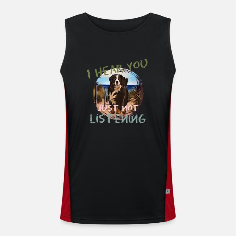 Berner Berghund Funktionelles Kontrast-Tank Top für Männer 
