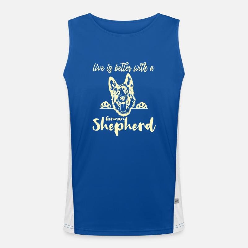 German Shepherd Men's Functional Contrast Tank Top 