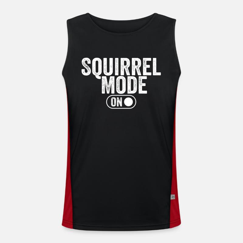 Squirrel mode on - Men's Functional Contrast Tank Top  - black/red