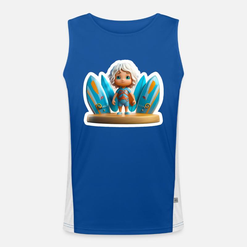 Keep on surfing Funktionelles Kontrast-Tank Top für Männer 