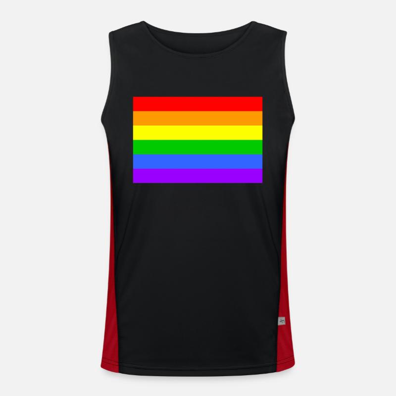 Rainbow Débardeur respirant contrasté Homme 