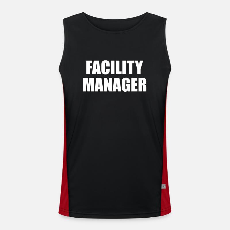 Facility Manager Karneval Köstüm Funktionelles Kontrast-Tank Top für Männer 