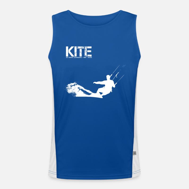 KITEBOARDING GESCHENK Funktionelles Kontrast-Tank Top für Männer 