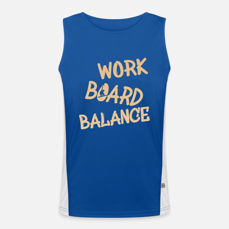 work board balance Funktionelles Kontrast-Tank Top für Männer 