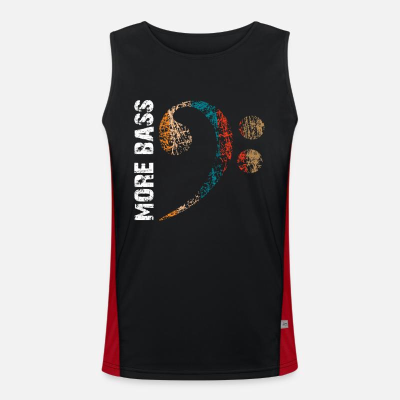 Plus de basses s’il vous plaît, grosse clé de fa Débardeur respirant contrasté Homme 