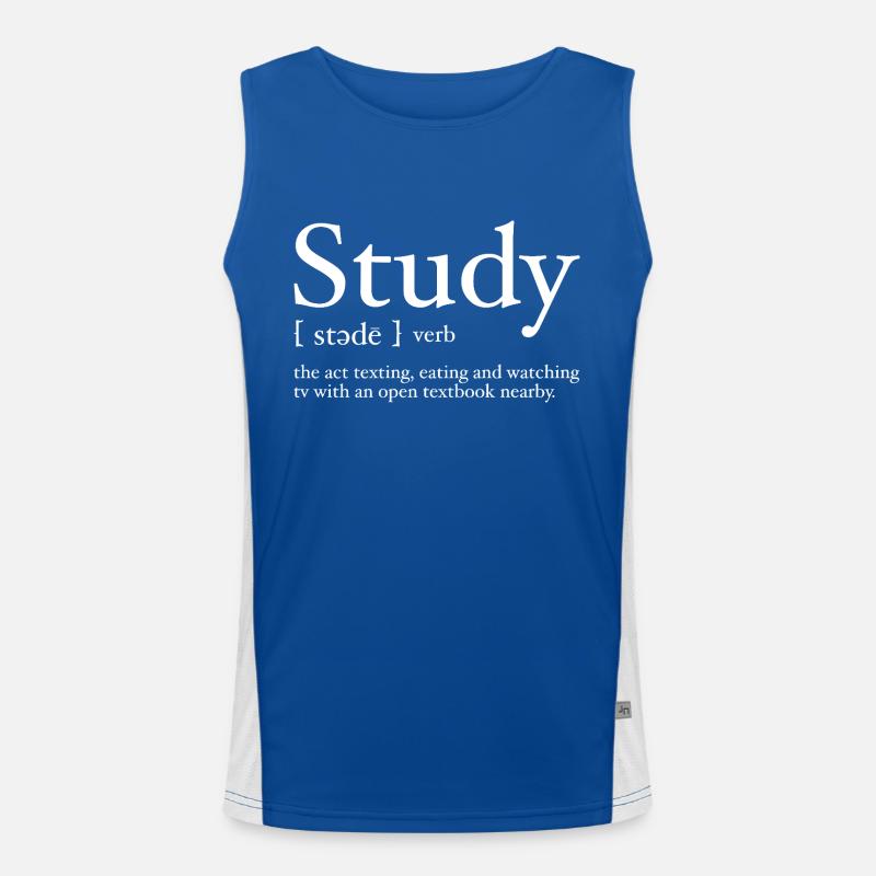 Study Definition Funny Design for College Student Débardeur respirant contrasté Homme 
