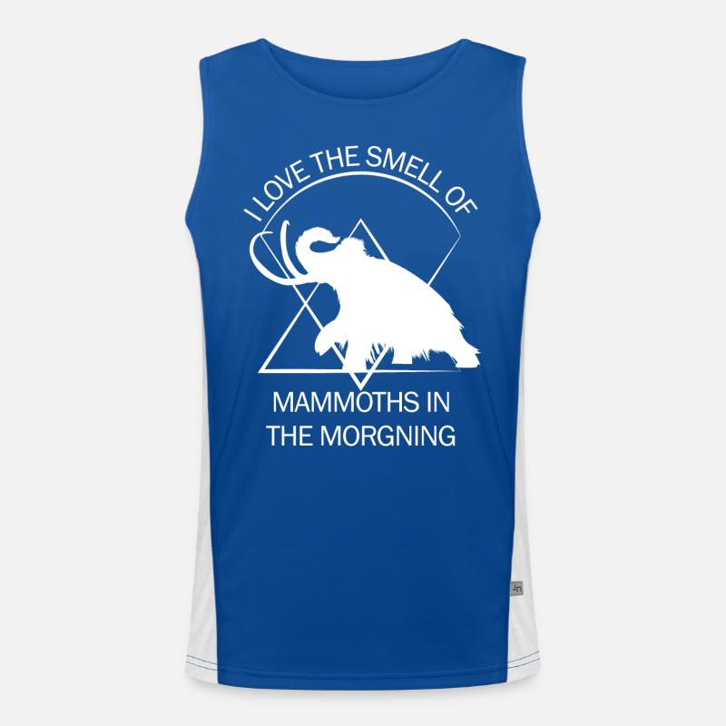 Lustiges Mammut Steinzeit Eiszeit Design Urzeit Funktionelles Kontrast-Tank Top für Männer 