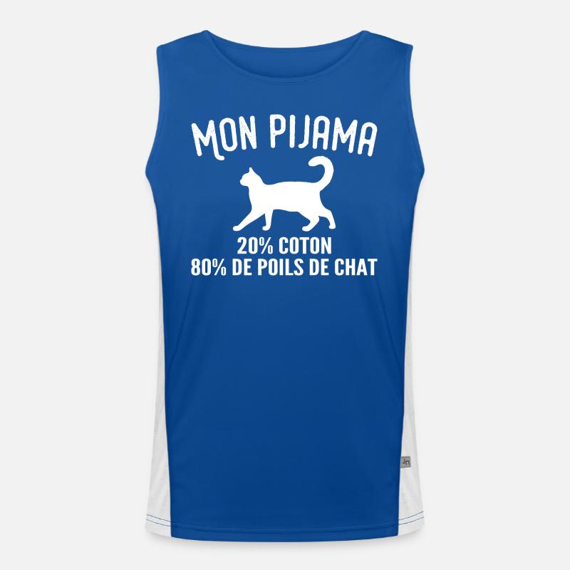 Pyjama De Poils De Chat Humour Débardeur respirant contrasté Homme 