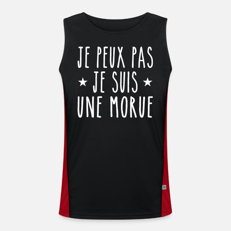 I can't I'm a cod - Men's Functional Contrast Tank Top - black/red