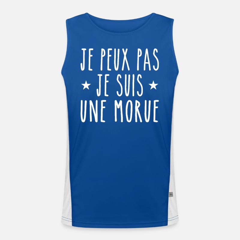 Ich kann nicht, ich bin ein Kabeljau Funktionelles Kontrast-Tank Top für Männer 