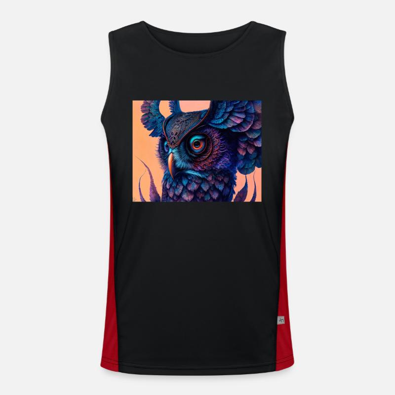 Eule Funktionelles Kontrast-Tank Top für Männer 