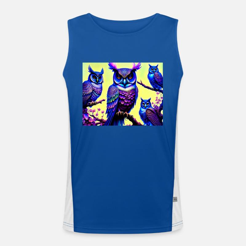 Eule Funktionelles Kontrast-Tank Top für Männer 