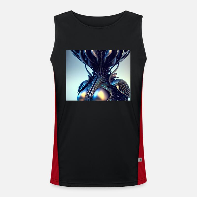 Abstract Female Men's Functional Contrast Tank Top 