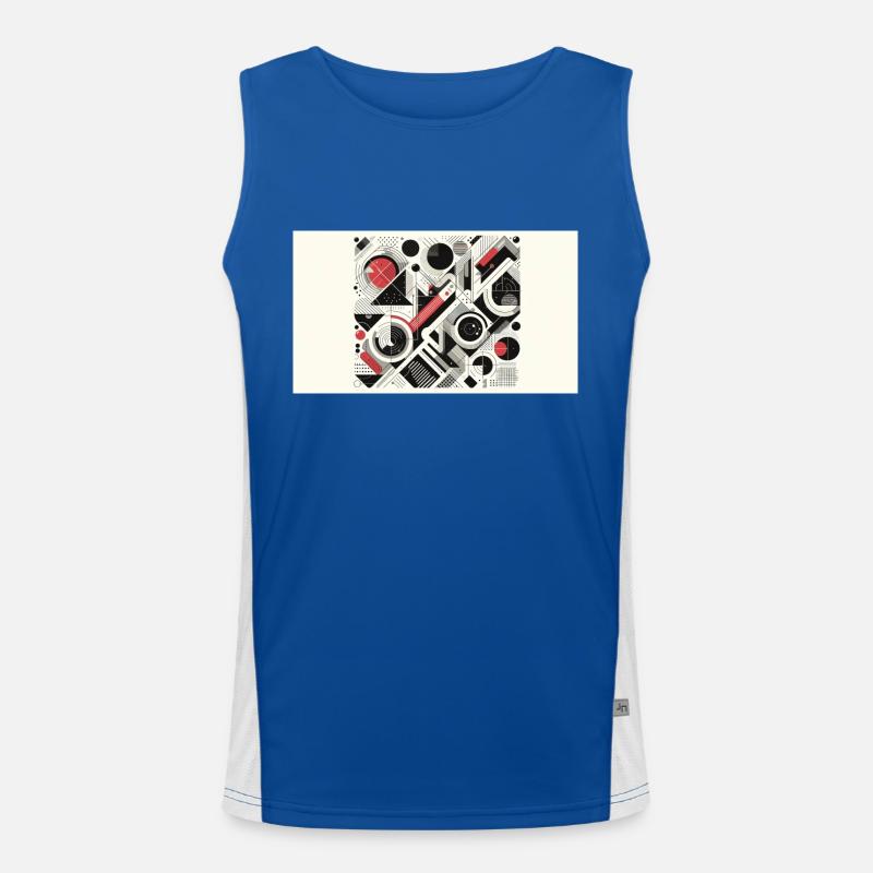 Abstract Men's Functional Contrast Tank Top 