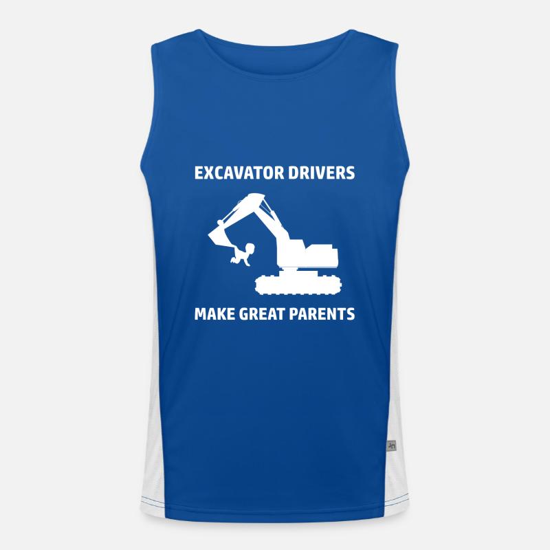 Excavatrice Conception de pilote de pelle Construction Worker Construction Machine Débardeur respirant contrasté Homme 