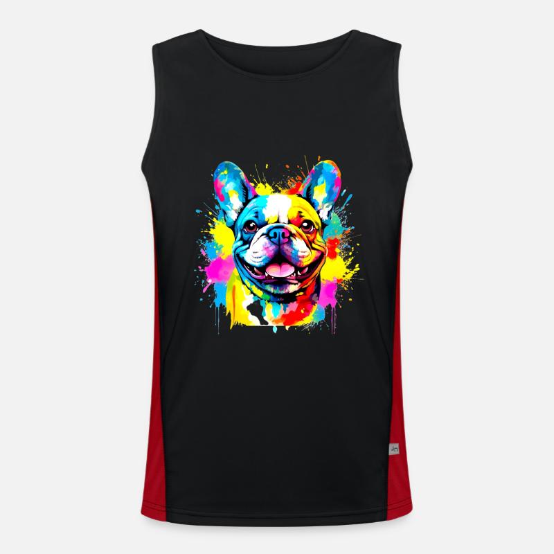 Frenchie, Bully, Bouledogue français, Cadeau Débardeur respirant contrasté Homme 