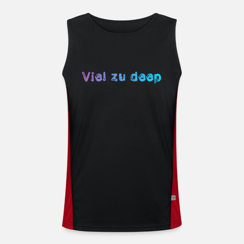 Viel zu deep Funktionelles Kontrast-Tank Top für Männer 