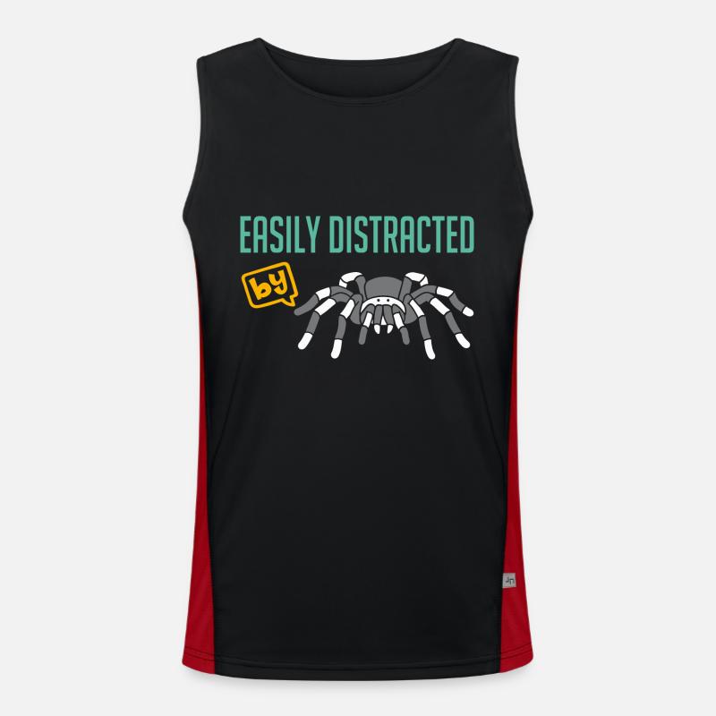 Crazy about tarantulas funny spider saying Men's Functional Contrast Tank Top 