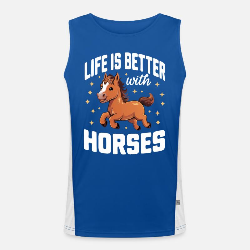 Cheval Équitation Équitation Saut d’obstacles Débardeur respirant contrasté Homme 